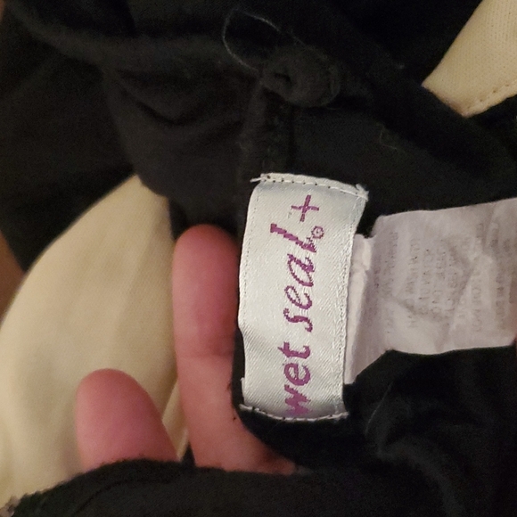 VTG Y2K Wet Seal 2x black sheer sequins tank top with sheer undershirt - Picture 7 of 11